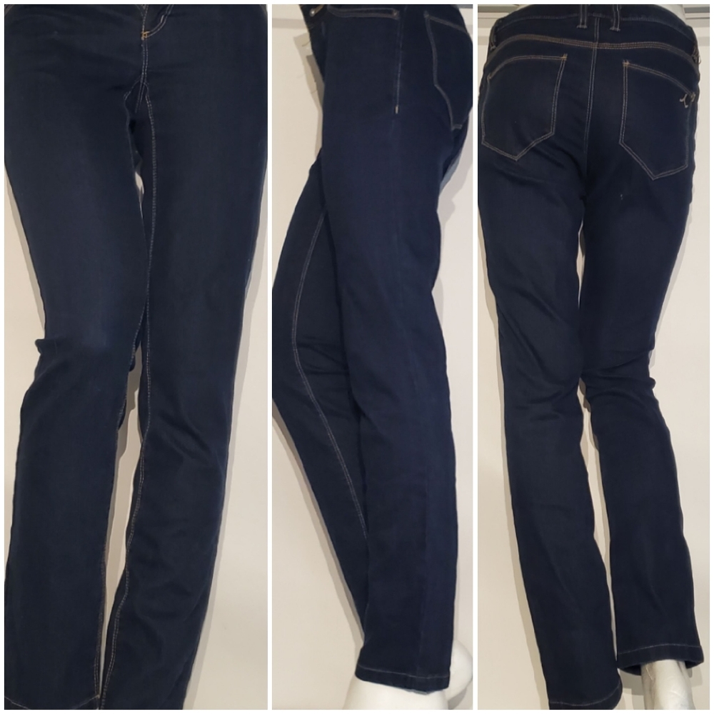 INC Petite 0P Dark Wash Blue Stretch Skinny Jeans
